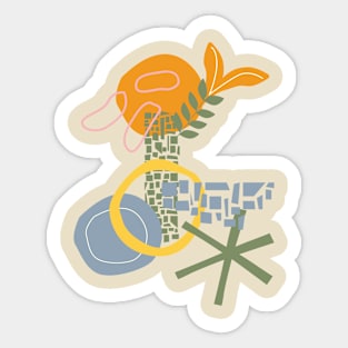 Abstract Summer Pastel Sticker